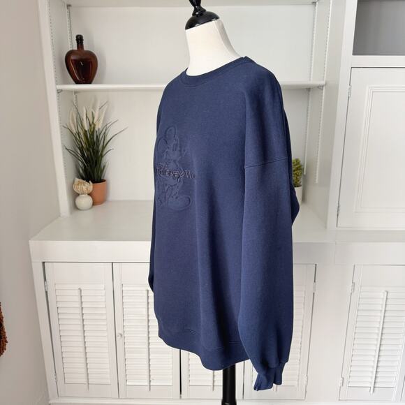 Vintage Walt Disney World Mickey Mouse Embossed Sweatshirt Size XXXL - Picture 2 of 7